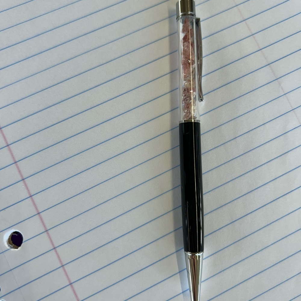 Black Strawberry Quartz Pen